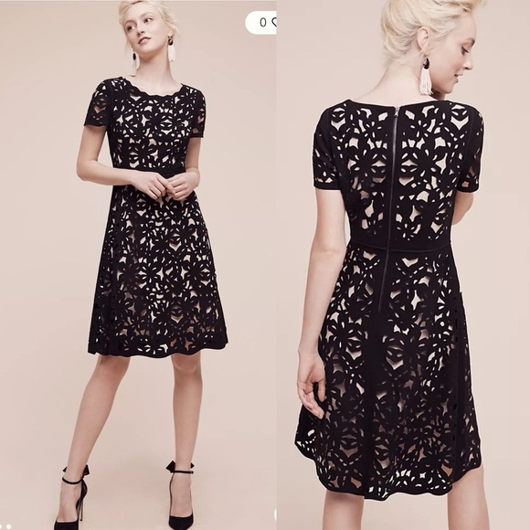 Anthropologie Dresses & Skirts - Anthropologie‎ Moulinette Soeurs Black Lace Overlay Dress Party Cocktail Size 2